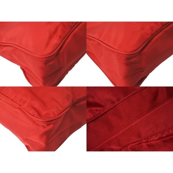 Prada Hobo Handbag One Shoulder Nylon Red - Picture 8 of 9